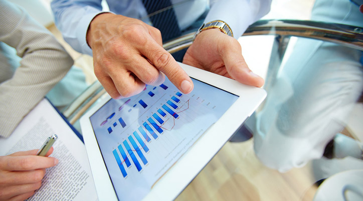 A graph report being shown